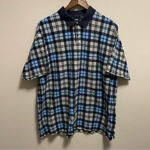 Vans Men's Bellmoor Plaid Polo T Shirt Size XL